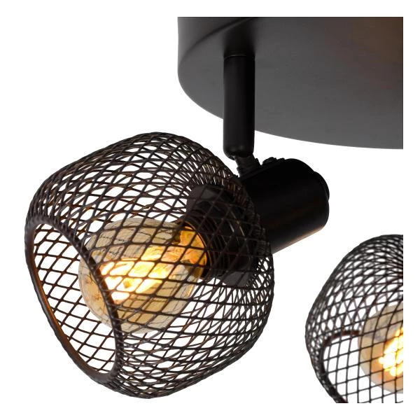 Lucide MAREN - Spot plafond - Ø 37 cm - 3xE14 - Noir - DETAIL 2